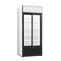 Vitrine d'exposition verticale 2 portes vitrées 678 litres