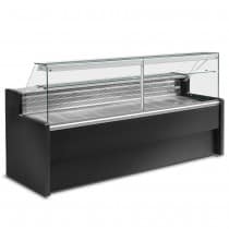 Vitrine horizontale positive avec réserve vitre droite 90° L 1000 mm