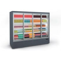 Vitrine murale positive, portes battantes, groupe logé, longueur 1970 mm