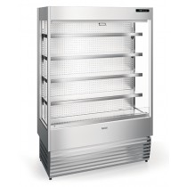 Vitrine murale réfrigérée ovuerte, UNITED 80, groupe logé, inox, L 2560 mm