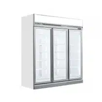 Vitrine murale, version négative, gamme MARKET, 3 portes, 1530 L