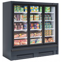 Vitrine négative avec groupe intégré, 3 portes, R290