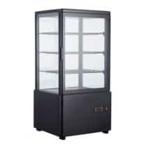 Vitrine réfrigérée panoramique à poser double vitrage H 885 mm 180 W +2 / +12°C