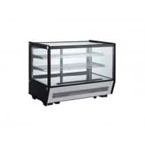 Vitrine réfrigérée panoramique à poser vitre rectangulaire 160 W +2 / +12°C