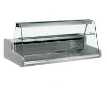 Vitrine réfrigérée VR Y-8 L 1000 mm vitre bombée sans support groupe logé R290 + 4° +6° C