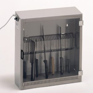 Armoire de stérilisation 25 couteaux 1 porte avec grille en tôle découpée