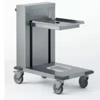 Chariot à verres à niveau constant avec bac de récupération plate-forme 510 x 510 mm