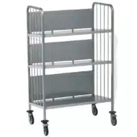 Chariot soudés à 3 niveaux acier inoxydable H 1410 mm
