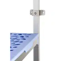 Crochet de fixation murale pour rayonnage à clayettes