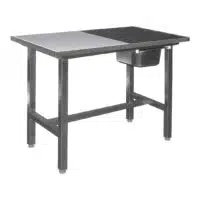 Table de dessouvidage mixte centra0le côte à côte, L 1200 x P 600 x H 850 mm