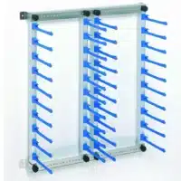 Porte-assiette garnie mural acier inoxydable 2 pile