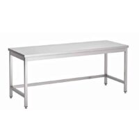 Table de travail sans sous-tablette INOX AISI 430 L 1200 x P 1000 x H 850 mm, sur mesure