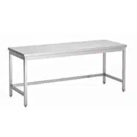 Table de travail sans sous-tablette INOX AISI 430 L 1200 x P 1000 x H 850 mm, sur mesure