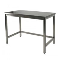 Table Inox AISI 441 soudée adossée L 1200 x P 700 x H 900 mm
