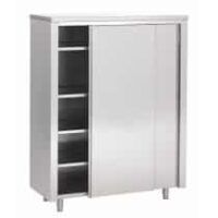 Armoire haute portes coulissantes inox AISI 304 L 1000 x P 500 x H 2000 mm
