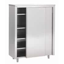 Armoire haute portes coulissantes inox AISI 430 L 1000 x P 500 x H 2000 mm