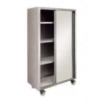 Armoire inox, 2 portes coulissantes, L 1500 x P 500 x H 1800 mm