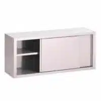 Armoire murale, portes coulisantes, inox AISI 304, L 1000 x P 400 x H 600 mm