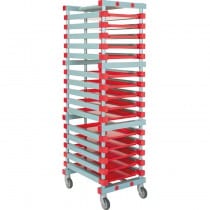 Chariot à glissières 13 niveaux, pour plateaux 600 x 400 mm