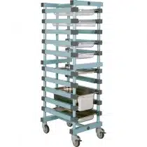 Chariot à glissières 1x10 niveaux, pour plateaux GN 1/1 et GN 1/2