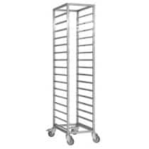 Chariot de transport pour plateaux euronorm 400 x 600 mm inox AISI 430 20 niveaux