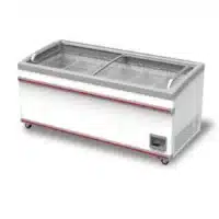 Congélateur coffre vitré, couvercle coulissant, 515 L