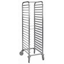 Echelle pâtissière en inox 441, 20 niveaux 400 x 600 mm hauteur 1800 mm espacement de 80 mm