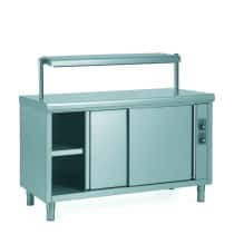 Etagère halogène 1 niveau pour meubles chauffants en inox hauteur 360 mm