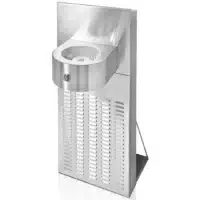 Fontaine à eau murale pour adultes système modulaire semi-encastrable jet d'eau actionné par bouton-poussoir