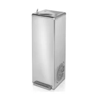 Fontaine à eau sur pied série 2 acier inoxydable sans réfrigération avec jet d'eau actionné par pédale mains libres