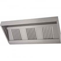 Hotte économique biseautée murale 2000x700x400 mm 3 filtres labyrinthe INOX AISI 430 2 spots led intégrés