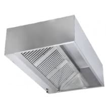 Hotte professionnelle casquette cubique profondeur 900 version statique longueur 2000 mm