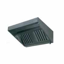 Hotte standard neutre plan incliné, acier Inox AISI 441, 1150 M3/H