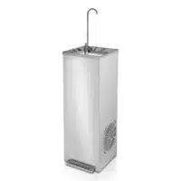 Fontaine à eau sur pied grande capacité col de cygne jet avec trois temp. actionné par pédale ou poussoir