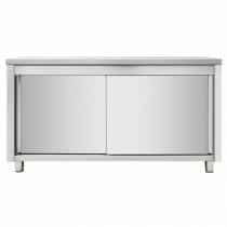 Meuble de rangement cuisine central, en inox AISI 201, profondeur 700 mm