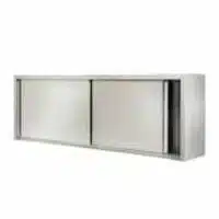 Meuble haut, portes coulisantes, inox, L 1600 x P 400 x H 900 mm