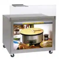 Meuble neutre en acier inox avec 1 étagère