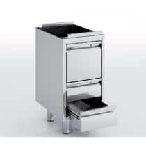 Meuble neutre sans dessus, 3 tiroirs 1 x 200 mm et 2 x 100 mm