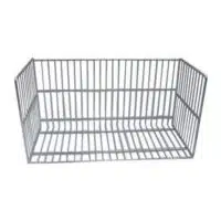 Panier à barquettes mural inox filaire L 1250 x P 350 x H 580 mm