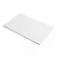 Plaque de découpe poly naturel, L 1370 x P 250 x H 25 mm, blanche, sur mesure