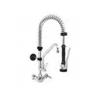 Robinetterie cuisine douchette courte avec robinet intermédiaire H-600 mm