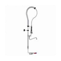 Robinetterie cuisine, douchette mitigée commande par pédale, à poser sur plonge, H 1200 mm