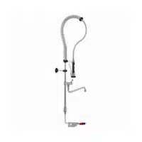 Robinetterie cuisine, douchette mitigée commande par pédale, à poser sur plonge, H 1200 mm