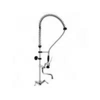 Robinetterie cuisine douchette mono trou avec robinet intermediaire