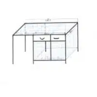 Table armoire 2 portes coulissantes 2 tiroirs Inox AISI 430 adossée L 1800 x P 700 x H 850 mm sur mesure