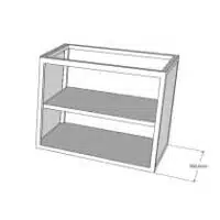 Table armoire ouverte sans porte Inox AISI 430 L 850 x P 560 x H 700 mm avec étagère sur mesure