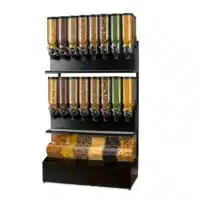 Distributeur de bonbons en vrac gamme "Free Flow PRO" 16 x 13.5 L + 6 bacs à pelle