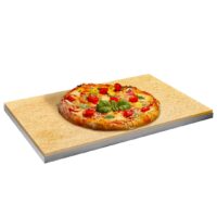 Pierre réfractaire à pizza pour four mixte, L 530 x P 325 x H 15 mm