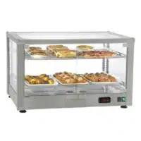 Vitrine chauffante avec niveaux