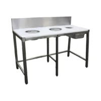 Combiné de préparation poisson, TVO 2 bacs, tiroir de récup, L 1900 x P 600 x H 850 mm